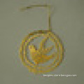 Peace Dove Metal Gold Christmas Tree Pendant